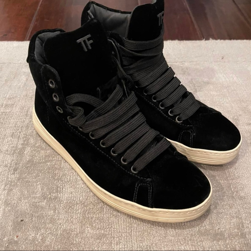 TOM FORD Black High-top Sneakers. Only worn a few times. Excellent condition!